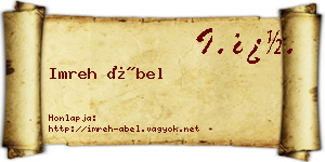 Imreh Ábel névjegykártya