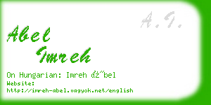 abel imreh business card